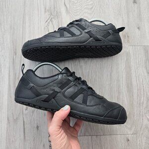 Xero | Prio All-Day black leather minimalist barefoot sporty sneakers | WMS 8.5